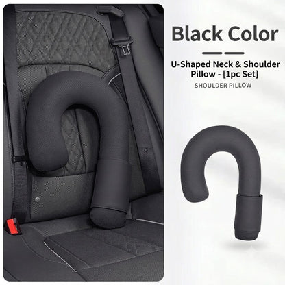 Premium Leather Car Shoulder Pad - Minimalist Comfort (Universal Fit)